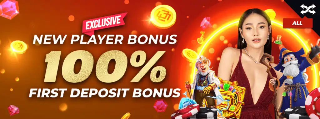 new player bonus 100% on first deposit