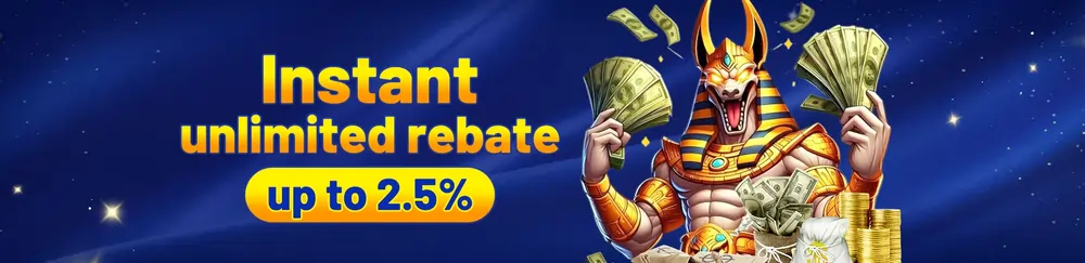 instant unlimited rebate up to 2.5%