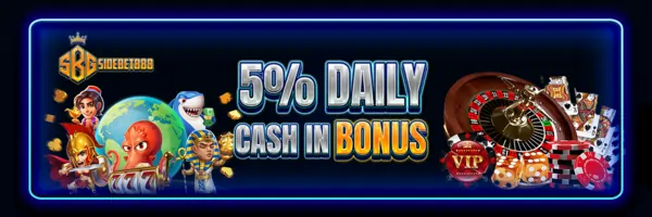 up to 5% daily cashback bonus